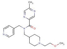 N-{[1-(2-methoxyethyl)piperidin-4-yl]methyl}-5-methyl-N-(pyridin-4-ylmethyl)pyrazine-2-carboxamide