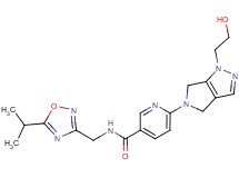6-[1-(2-hydroxyethyl)-4,6-dihydropyrrolo[3,4-c]pyrazol-5(1H)-yl]-N-[(5-isopropyl-1,2,4-oxadiazol-3-yl)methyl]nicotinamide