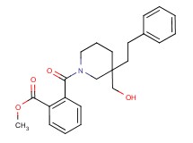 methyl 2-{[3-(hydroxymethyl)-3-(2-phenylethyl)-1-piperidinyl]carbonyl}benzoate