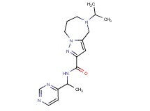 5-isopropyl-N-(1-pyrimidin-4-ylethyl)-5,6,7,8-tetrahydro-4H-pyrazolo[1,5-a][1,4]diazepine-2-carboxamide