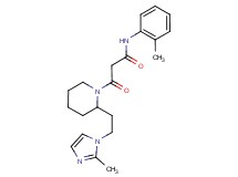 3-{2-[2-(2-methyl-1H-imidazol-1-yl)ethyl]piperidin-1-yl}-N-(2-methylphenyl)-3-oxopropanamide