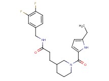 N-(3,4-difluorobenzyl)-3-{1-[(5-ethyl-1H-pyrrol-2-yl)carbonyl]piperidin-3-yl}propanamide