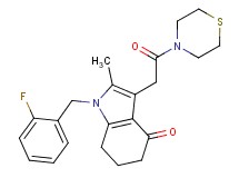 1-(2-fluorobenzyl)-2-methyl-3-(2-oxo-2-thiomorpholin-4-ylethyl)-1,5,6,7-tetrahydro-4H-indol-4-one
