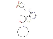 6-(1-azocanylcarbonyl)-N-[(1,1-dioxidotetrahydro-3-thienyl)methyl]-5-methylthieno[2,3-d]pyrimidin-4-amine