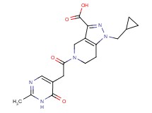 1-(cyclopropylmethyl)-5-[(2-methyl-6-oxo-1,6-dihydropyrimidin-5-yl)acetyl]-4,5,6,7-tetrahydro-1H-pyrazolo[4,3-c]pyridine-3-carboxylic acid