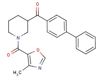 4-biphenylyl{1-[(4-methyl-1,3-oxazol-5-yl)carbonyl]-3-piperidinyl}methanone