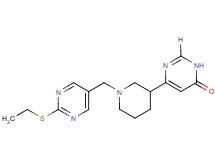 6-(1-{[2-(ethylthio)pyrimidin-5-yl]methyl}piperidin-3-yl)pyrimidin-4(3H)-one