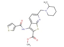 methyl 6-[(2-methyl-1-piperidinyl)methyl]-3-[(3-thienylcarbonyl)amino]thieno[2,3-b]pyridine-2-carboxylate