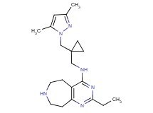 N-({1-[(3,5-dimethyl-1H-pyrazol-1-yl)methyl]cyclopropyl}methyl)-2-ethyl-6,7,8,9-tetrahydro-5H-pyrimido[4,5-d]azepin-4-amine