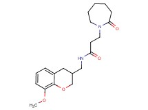 N-[(8-methoxy-3,4-dihydro-2H-chromen-3-yl)methyl]-3-(2-oxoazepan-1-yl)propanamide