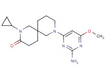 8-(2-amino-6-methoxy-4-pyrimidinyl)-2-cyclopropyl-2,8-diazaspiro[5.5]undecan-3-one