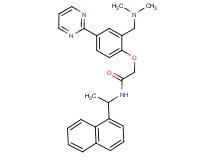 2-[2-[(dimethylamino)methyl]-4-(2-pyrimidinyl)phenoxy]-N-[1-(1-naphthyl)ethyl]acetamide