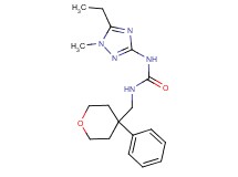 N-(5-ethyl-1-methyl-1H-1,2,4-triazol-3-yl)-N'-[(4-phenyltetrahydro-2H-pyran-4-yl)methyl]urea