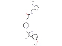 N-[(1-ethyl-2-pyrrolidinyl)methyl]-3-{1-[(5-methoxy-3-methyl-1H-indol-2-yl)methyl]-4-piperidinyl}propanamide
