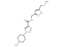 1-(cis-4-aminocyclohexyl)-N-{[5-(methoxymethyl)-1H-pyrazol-3-yl]methyl}-1H-1,2,3-triazole-4-carboxamide