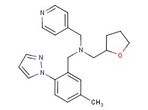 1-[5-methyl-2-(1H-pyrazol-1-yl)phenyl]-N-(pyridin-4-ylmethyl)-N-(tetrahydrofuran-2-ylmethyl)methanamine