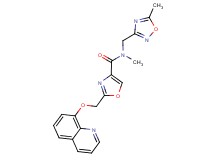 N-methyl-N-[(5-methyl-1,2,4-oxadiazol-3-yl)methyl]-2-[(quinolin-8-yloxy)methyl]-1,3-oxazole-4-carboxamide