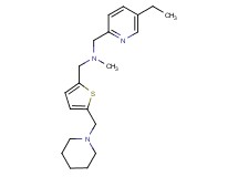 1-(5-ethylpyridin-2-yl)-N-methyl-N-{[5-(piperidin-1-ylmethyl)-2-thienyl]methyl}methanamine