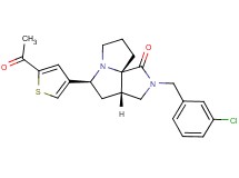 (3aS*,5S*,9aS*)-5-(5-acetyl-3-thienyl)-2-(3-chlorobenzyl)hexahydro-7H-pyrrolo[3,4-g]pyrrolizin-1(2H)-one