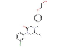 1-(3-chlorophenyl)-4-[4-(2-hydroxyethoxy)benzyl]-5-methyl-2-piperazinone