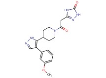 5-(2-{4-[4-(3-methoxyphenyl)-1H-pyrazol-5-yl]piperidin-1-yl}-2-oxoethyl)-2,4-dihydro-3H-1,2,4-triazol-3-one