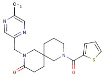 2-[(5-methylpyrazin-2-yl)methyl]-8-(2-thienylcarbonyl)-2,8-diazaspiro[5.5]undecan-3-one