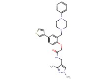 N-[(1,3-dimethyl-1H-pyrazol-4-yl)methyl]-2-[2-[(4-phenyl-1-piperazinyl)methyl]-4-(3-thienyl)phenoxy]acetamide