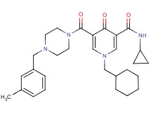 1-(cyclohexylmethyl)-N-cyclopropyl-5-{[4-(3-methylbenzyl)-1-piperazinyl]carbonyl}-4-oxo-1,4-dihydro-3-pyridinecarboxamide