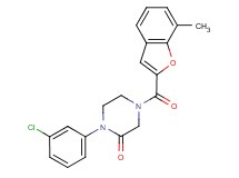 1-(3-chlorophenyl)-4-[(7-methyl-1-benzofuran-2-yl)carbonyl]-2-piperazinone