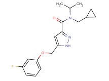 N-(cyclopropylmethyl)-5-[(3-fluorophenoxy)methyl]-N-isopropyl-1H-pyrazole-3-carboxamide