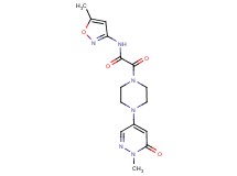 N-(5-methyl-3-isoxazolyl)-2-[4-(1-methyl-6-oxo-1,6-dihydro-4-pyridazinyl)-1-piperazinyl]-2-oxoacetamide
