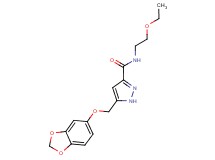 5-[(1,3-benzodioxol-5-yloxy)methyl]-N-(2-ethoxyethyl)-1H-pyrazole-3-carboxamide