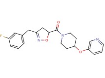 3-[(1-{[3-(3-fluorobenzyl)-4,5-dihydro-5-isoxazolyl]carbonyl}-4-piperidinyl)oxy]pyridine