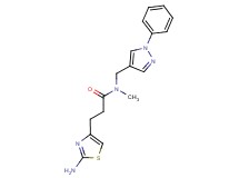 3-(2-amino-1,3-thiazol-4-yl)-N-methyl-N-[(1-phenyl-1H-pyrazol-4-yl)methyl]propanamide