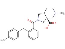 (3aS*,7aR*)-5-methyl-2-[2-(4-methylbenzyl)benzoyl]octahydro-3aH-pyrrolo[3,4-c]pyridine-3a-carboxylic acid