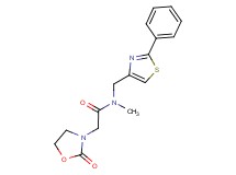 N-methyl-2-(2-oxo-1,3-oxazolidin-3-yl)-N-[(2-phenyl-1,3-thiazol-4-yl)methyl]acetamide