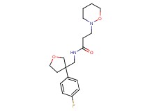 N-{[3-(4-fluorophenyl)tetrahydrofuran-3-yl]methyl}-3-(1,2-oxazinan-2-yl)propanamide