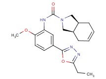 (3aR*,7aS*)-N-[5-(5-ethyl-1,3,4-oxadiazol-2-yl)-2-methoxyphenyl]-1,3,3a,4,7,7a-hexahydro-2H-isoindole-2-carboxamide