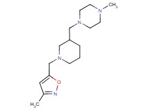 1-methyl-4-({1-[(3-methylisoxazol-5-yl)methyl]piperidin-3-yl}methyl)piperazine