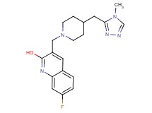 7-fluoro-3-({4-[(4-methyl-4H-1,2,4-triazol-3-yl)methyl]-1-piperidinyl}methyl)-2-quinolinol