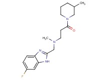 N-[(6-fluoro-1H-benzimidazol-2-yl)methyl]-N-methyl-3-(3-methylpiperidin-1-yl)-3-oxopropan-1-amine