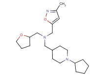 1-(1-cyclopentylpiperidin-4-yl)-N-[(3-methylisoxazol-5-yl)methyl]-N-(tetrahydrofuran-2-ylmethyl)methanamine