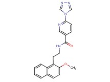 N-[2-(2-methoxy-1-naphthyl)ethyl]-6-(4H-1,2,4-triazol-4-yl)nicotinamide