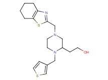 2-[4-(4,5,6,7-tetrahydro-1,3-benzothiazol-2-ylmethyl)-1-(3-thienylmethyl)-2-piperazinyl]ethanol