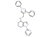 N-[(1,3-diphenyl-1H-pyrazol-4-yl)methyl]-1-(2-pyridinyl)-4,5,6,7-tetrahydro-1H-indazol-4-amine