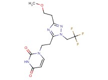 1-{2-[3-(2-methoxyethyl)-1-(2,2,2-trifluoroethyl)-1H-1,2,4-triazol-5-yl]ethyl}pyrimidine-2,4(1H,3H)-dione
