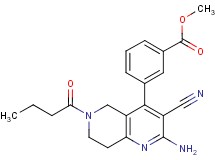 methyl 3-(2-amino-6-butyryl-3-cyano-5,6,7,8-tetrahydro-1,6-naphthyridin-4-yl)benzoate