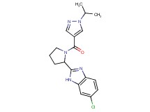 6-chloro-2-{1-[(1-isopropyl-1H-pyrazol-4-yl)carbonyl]-2-pyrrolidinyl}-1H-benzimidazole