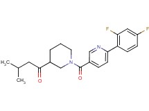 1-(1-{[6-(2,4-difluorophenyl)pyridin-3-yl]carbonyl}piperidin-3-yl)-3-methylbutan-1-one