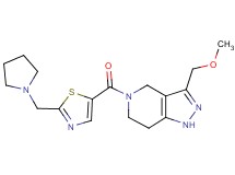 3-(methoxymethyl)-5-{[2-(pyrrolidin-1-ylmethyl)-1,3-thiazol-5-yl]carbonyl}-4,5,6,7-tetrahydro-1H-pyrazolo[4,3-c]pyridine